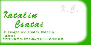 katalin csatai business card